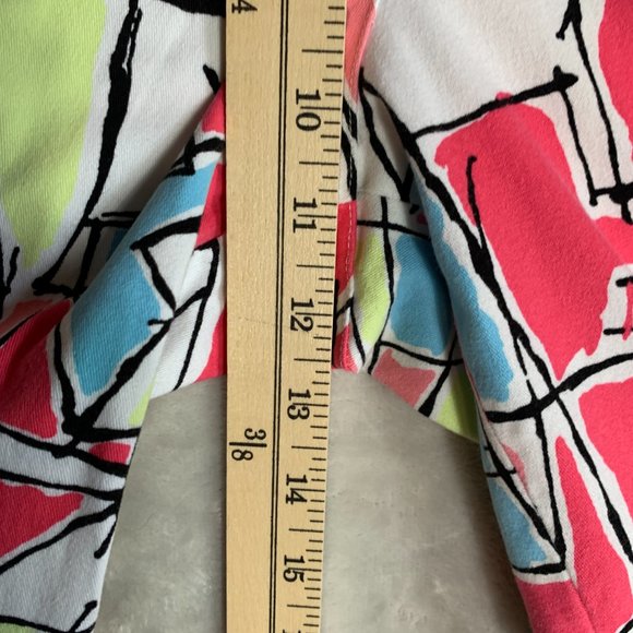 Talbots Capris Pants Size 10 Geometric Abstract Print Stretch Mid Rise Clean - Picture 7 of 9